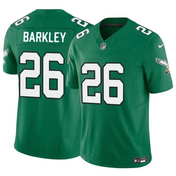 Mens Youths Kids Womens Saquon Barkley Green Vapor Limited Stitched Jersey
